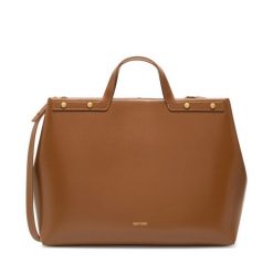 Torebka Gino Rossi. Brązowe torebki klasyczne Gino Rossi, bez wzorów, klasyczne, bez dodatków. Za 499.99 zł.