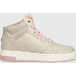 Calvin Klein Jeans sneakersy Basket Cupsole Mid kolor beżowy. Brązowe buty sportowe lifestyle Calvin Klein Jeans, bez wzorów, z jeansu, sportowe, z okrągłym noskiem, bez zapięcia. W wyprzedaży za 344.99 zł.