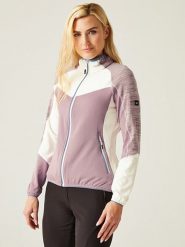 Regatta Kurtka polarowa "Hepley II" w kolorze fioletowo-białym rozmiar: 40. Białe kurtki Regatta, bez wzorów, z materiału, bez kaptura. Za 117.95 zł.