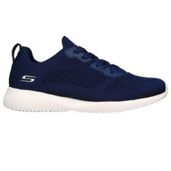 Buty damskie SKECHERS Bobs Squad Tough Talk. Niebieskie buty treningowe Skechers, bez wzorów, bez zapięcia, trekkingowe, skechers sport. Za 215.00 zł.