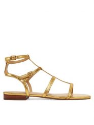 LAUREN RALPH LAUREN Sandały 802978208001 Złoty. Żółte sandały Lauren Ralph Lauren, bez wzorów, ze skóry, bez obcasa, na płaskiej podeszwie, bez zapięcia. Za 719.99 zł.