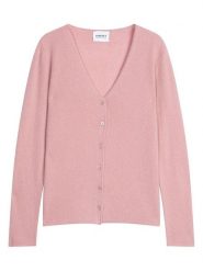 Perfect Cashmere Kaszmirowy kardigan "Paige" w kolorze jasnoróżowym rozmiar: L. Różowe swetry Perfect Cashmere, l, bez wzorów, z kaszmiru, bez ramiączek. Za 323.50 zł.