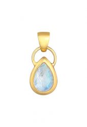 Elli Damski charms z kamieniem księżycowym Classic Blogger z pozłacanego srebra próby 925 Sterling Silver Naszyjniki 1 ct. Szare naszyjniki Elli, z materiału, z kamieniem księżycowym, pozłacane. Za 293.99 zł.