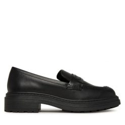 Mokasyny Clarks. Czarne mokasyny Clarks, bez wzorów. Za 329.99 zł.