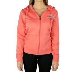 Bluza dresowa sportowa damska Skechers Full Zip Hoodie. Czerwone bluzy z kapturem Skechers, xs, bez wzorów, z bawełny, z kapturem, na fitness i siłownię. Za 139.99 zł.