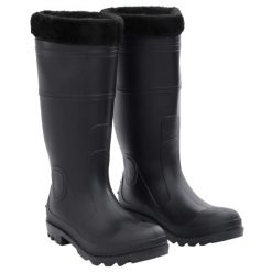 Kalosze VidaXL PVC z wyjmowanymi skarpetami rozmiar 41 czarne. Czarne kalosze vidaXL, bez wzorów, z materiału, przed kolano, bez zapięcia. Za 135.65 zł.
