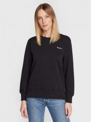 Pepe Jeans Bluza Calista PL581189 Czarny Regular Fit. Czarne bluzy Pepe Jeans, l, bez wzorów, z bawełny, bez ramiączek, bez kaptura. Za 279.99 zł.