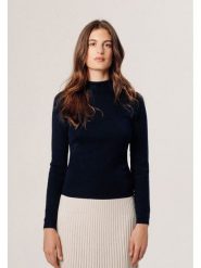 Rodier Sweter w kolorze granatowo-beżowym rozmiar: S. Brązowe swetry Rodier, s, bez wzorów, z wełny, klasyczne, bez ramiączek. Za 208.99 zł.