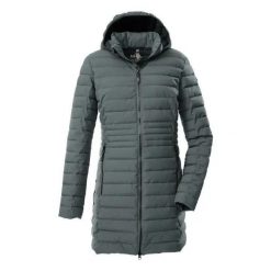 Parka dla kobiet Killtec GW 77. Szare płaszcze Killtec, na zimę, bez wzorów, bez kaptura. W wyprzedaży za 534.00 zł.
