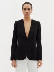 KARL LAGERFELD Marynarka 241W1402 Czarny Slim Fit. Czarne marynarki i żakiety KARL LAGERFELD, bez wzorów, z syntetyku, bez ramiączek. Za 1,499.00 zł.