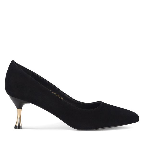 Czółenka Sergio Bardi. Czarne czółenka Sergio Bardi, bez wzorów, bez obcasa, bez zapięcia. Za 279.00 zł.