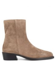 Gino Rossi Kowbojki EVELYN-116201 Brązowy. Brązowe botki Gino Rossi, bez wzorów, bez obcasa, na płaskiej podeszwie, bez zapięcia. Za 379.99 zł.