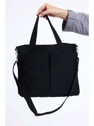 BAGmori Shopper bag w kolorze czarnym - 38 x 30 x 8 cm rozmiar: onesize. Czarne shopper bag BAGmori, bez wzorów, z materiału, przez ramię, bez dodatków. Za 56.99 zł.
