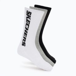 Skarpety SKECHERS Terry Crew 1/2 3. Czarne skarpetki Skechers, bez wzorów, z materiału. Za 77.99 zł.