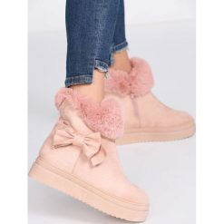 Różowe Śniegowce Warm Up. Śniegowce marki Born2be. Za 49.99 zł.