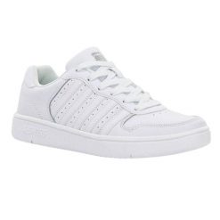 Trampki Damskie Court Palisades. Białe trampki K-SWISS, bez wzorów, z gumy, klasyczne, bez zapięcia. Za 139.00 zł.