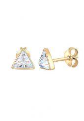 Elli Elli Kolczyki Stecker Dreieck Triangle Geo Zirkonia 925 Silber 1 ct Damski. Szare kolczyki Elli, z cyrkonią, srebrne. Za 248.99 zł.