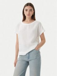 Marella T-Shirt Geyser 2615111132 Biały Regular Fit. Białe t-shirty Marella, bez wzorów, ze lnu, bez kołnierzyka, bez ramiączek. Za 439.99 zł.