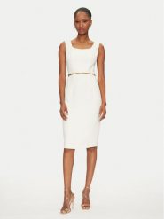 Marciano Guess Sukienka koktajlowa 5GGK12 7300A Écru Regular Fit. Sukienki Marciano Guess, z aplikacjami, z syntetyku, wizytowe, bez kołnierzyka, bez ramiączek. Za 749.99 zł.