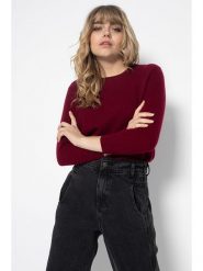 Perfect Cashmere Kaszmirowy sweter "Vanessa" w kolorze ciemnoczerwonym rozmiar: M. Czerwone swetry Perfect Cashmere, m, bez wzorów, z kaszmiru, bez ramiączek. Za 402.45 zł.