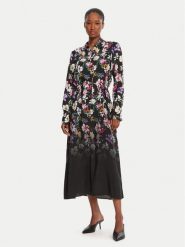 Desigual Sukienka koszulowa Camisero Acrilica 25WWVW11 Czarny Regular Fit. Czarne sukienki Desigual, l, bez wzorów, z wiskozy, bez kołnierzyka, bez ramiączek, koszulowe. Za 579.99 zł.