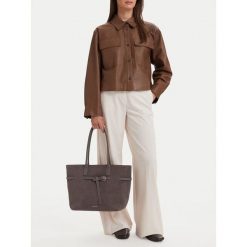 Torebka GINO ROSSI. Szare shopper bag Gino Rossi, bez wzorów, bez dodatków. Za 459.99 zł.