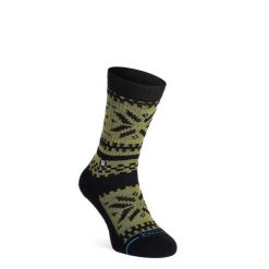 Skarpety turystyczne Stance Eureka Crew. Zielone skarpetki Stance, bez wzorów. Za 44.99 zł.