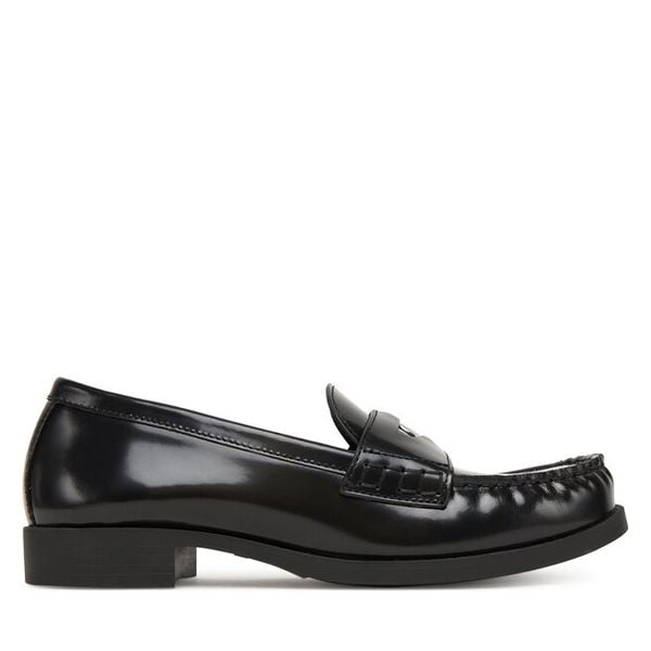 Mokasyny LOVE MOSCHINO. Czarne mokasyny Love Moschino, bez wzorów. Za 499.99 zł.