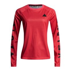 Koszulka rowerowa damska Maloja ElferkofelM LS. Czerwone t-shirty sportowe Maloja, s, bez wzorów, z materiału, bez ramiączek, rowerowe. Za 210.00 zł.