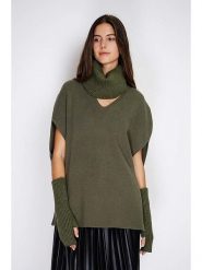 William de Faye Mitenki w kolorze khaki rozmiar: onesize. Brązowe rękawiczki William de Faye, bez wzorów, z kaszmiru. Za 56.99 zł.