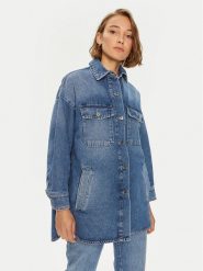 Weekend Max Mara Kurtka jeansowa Tartufo 2425086051650 Granatowy Oversize. Niebieskie kurtki Weekend Max Mara, bez wzorów, z bawełny, bez kaptura. Za 929.99 zł.