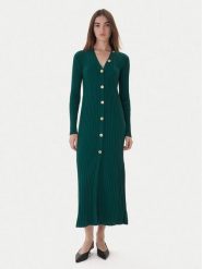 TWINSET Sukienka dzianinowa 252TT3400 Zielony Slim Fit. Zielone sukienki Twinset, l, bez wzorów, z dzianiny, bez kołnierzyka, bez ramiączek. Za 1,289.00 zł.