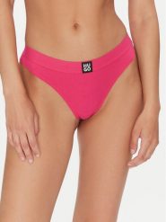 HUGO Stringi Thong Rib 50496809 Różowy. Czerwone stringi Hugo, bez wzorów. Za 89.99 zł.