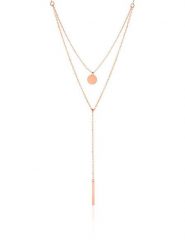 Heliophilia Pozłacany naszyjnik z zawieszką - dł. 65 cm rozmiar: onesize. Czerwone naszyjniki Heliophilia, z materiału, pozłacane. Za 100.99 zł.