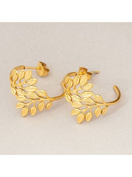 MENTHE À L'O Pozłacane kolczyki-półkreole rozmiar: onesize. Żółte kolczyki MENTHE À L'O, pozłacane. Za 109.26 zł.