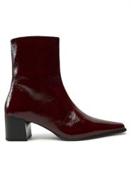 Vagabond Shoemakers Botki Giselle 5854-060-38 Bordowy. Czerwone botki Vagabond Shoemakers, bez wzorów, ze skóry, bez obcasa, na słupku, bez zapięcia. Za 699.99 zł.