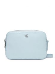 Calvin Klein Torebka Ck Camera Bag LV04F3173G Błękitny. Niebieskie listonoszki Calvin Klein, bez wzorów, ze skóry, bez dodatków. Za 369.99 zł.