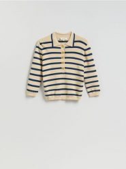 Sweter z wiskozą - wielobarwny. Swetry Reserved, l, bez wzorów, z dzianiny, bez ramiączek. Za 169.99 zł.