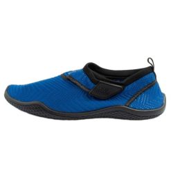 Buty do wody ProWater PRO-25-48-204L niebieskie granatowe. Niebieskie buty treningowe bez wzorów, z materiału, bez zapięcia, do pływania. Za 94.24 zł.