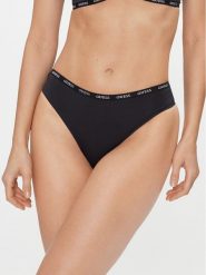 Guess Figi brazylijskie O3YE01 KBS50 Czarny. Czarne figi Guess, z aplikacjami, z syntetyku. Za 119.99 zł.