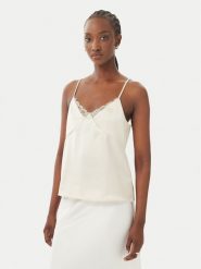 ONLY Top Faraya 15380254 Beżowy Regular Fit. Brązowe topy ONLY, xl, bez wzorów, z syntetyku, bez kołnierzyka, bez ramiączek. Za 99.99 zł.