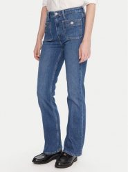 Tommy Hilfiger Jeansy WW0WW48255 Niebieski Flare Fit. Niebieskie jeansy Tommy Hilfiger, bez wzorów, z bawełny. Za 559.99 zł.