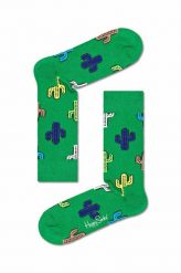 Happy Socks skarpetki Cactus kolor zielony. Zielone skarpetki Happy Socks, bez wzorów. Za 49.99 zł.