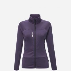 Bluza turystyczna damska Millet Fusion Grid Jkt W active fit Polartec PowerGrid. Fioletowe bluzy bez kaptura Millet, m, bez wzorów, z elastanu, bez kaptura, trekkingowe. Za 449.00 zł.