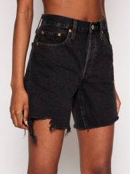 Levi's® Szorty jeansowe 501™ 85833-0016 Czarny Regular Fit. Czarne szorty bez wzorów, z bawełny. Za 209.99 zł.