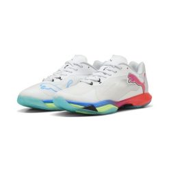 Buty do piłki ręcznej unisex Vantage NITRO™ ENERGY PUMA White Black Speed Green. Białe buty sportowe lifestyle Puma, bez wzorów, sportowe, bez zapięcia. Za 647.00 zł.