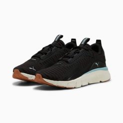Damskie buty do biegania Puma FLEXFOCUS LITE BETTER KNIT. Czarne buty do biegania Puma, bez wzorów, z materiału, bez zapięcia, do biegania. Za 195.70 zł.