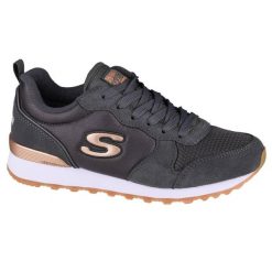 Buty do chodzenia damskie, Skechers OG 85 Goldn Gurl. Szare buty treningowe Skechers, bez wzorów, z materiału, przed kostkę, bez zapięcia, trekkingowe. Za 349.00 zł.