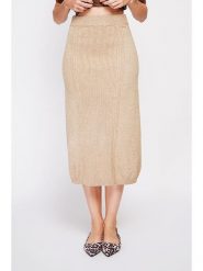 William de Faye Spódnica w kolorze beżowym rozmiar: 42. Brązowe spódnice William de Faye, na co dzień, bez wzorów, ze splotem, klasyczne, midi, proste. Za 113.99 zł.