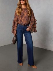 LA Angels Bluzka w kolorze jasnobrązowym rozmiar: L. Brązowe bluzki LA Angels, l, bez wzorów, bez kołnierzyka, bez ramiączek. Za 165.99 zł.